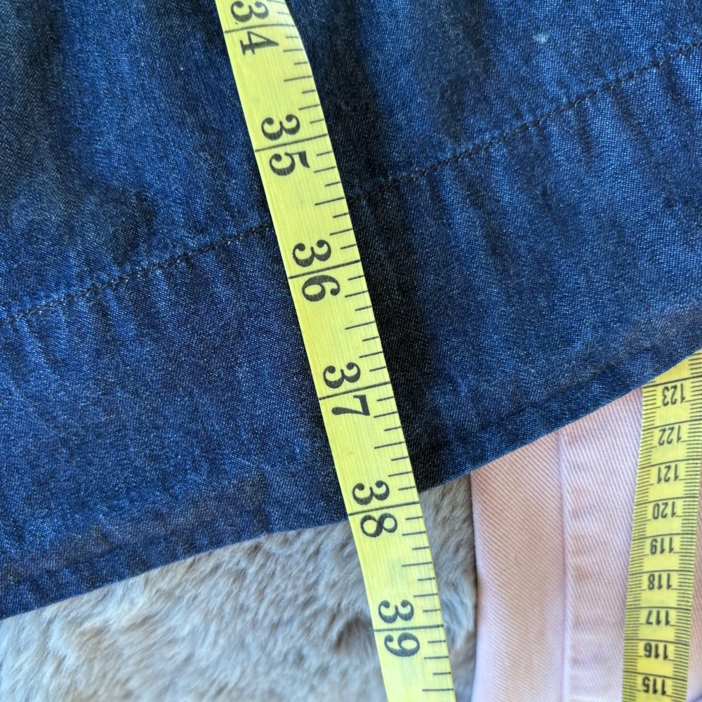 Motherhood Maternity Denim Button Down Dress Dark Blue Pregnancy Fit&Flare‎ L - Picture 8 of 8